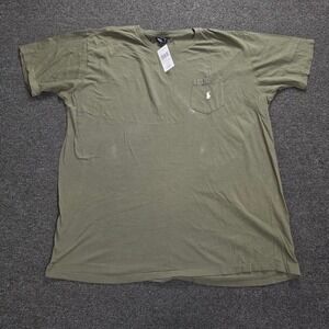 Vintage Polo Ralph Lauren Pocket T-Shirt Mens XXL Green Short Sleeve Cotton Logo